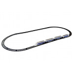 Vlaková súprava na batérie so svetlami a zvukmi - bielo-modrá